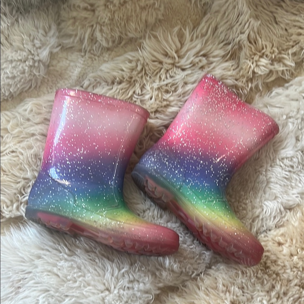 Colorful Glitter Rain Boots